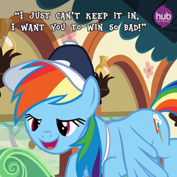 Size: 549x548 | Tagged: safe, rainbow dash, flight to the finish, g4, official, season 4, female, image macro, solo