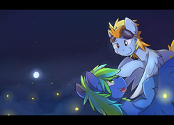 Size: 1280x924 | Tagged: safe, artist:glacierponi, oc, oc only, female, imminent snuggles, male, straight