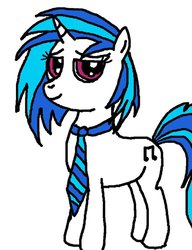 Size: 783x1020 | Tagged: safe, artist:doctorspectrum, dj pon-3, vinyl scratch, g4, female, necktie, solo