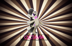 Size: 1980x1280 | Tagged: safe, artist:ninjamissendk, artist:rainbowb4sh, octavia melody, earth pony, pony, g4, bipedal, solo, vector, wallpaper