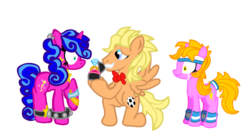 Size: 872x486 | Tagged: safe, artist:fargosis16, ace, melody, starlight (g1), pegasus, pony, unicorn, g1, my little pony tales, ace-hole, acelight, crying, female, heartbreak, horn, male, marriage proposal, meloace, older, shipping, shipping denied, simple background, spread wings, transparent background, wings