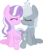 Size: 6000x7030 | Tagged: safe, artist:mactavish1996, artist:mcsadat, diamond tiara, silver spoon, earth pony, pony, g4, absurd resolution, accessory swap, boop, butt to butt, butt touch, cute, diamondbetes, eyes closed, female, filly, jewelry, missing accessory, necklace, nose to nose, noseboop, nuzzling, silverbetes, simple background, sitting, smiling, transparent background, vector