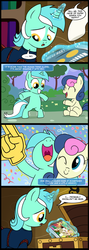 Size: 711x2000 | Tagged: safe, artist:madmax, bon bon, lyra heartstrings, sweetie drops, oc, oc:fausticorn, comic:a gift for hearth's warming eve, g4, comic, female, lauren faust, lesbian, ship:lyrabon, shipping