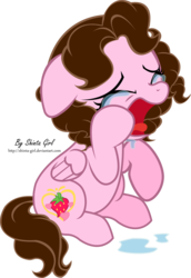 Size: 1887x2741 | Tagged: safe, artist:shinta-girl, oc, oc only, oc:shinta pony, pegasus, pony, crying, eyes closed, female, filly, floppy ears, mare, mouth, open mouth, sad, screaming, sitting, solo, tongue out