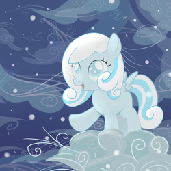 Size: 2000x2000 | Tagged: dead source, safe, artist:renokim, oc, oc only, oc:snowdrop, pony, snowdrop (animation), solo