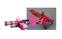 Size: 900x565 | Tagged: safe, artist:waldo-xp, pinkie pie, g4, nerf, partillery, party cannon