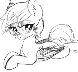 Size: 740x686 | Tagged: safe, artist:mewball, oc, oc only, bat pony, pony, monochrome, solo