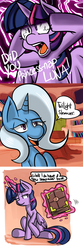 Size: 700x2100 | Tagged: safe, artist:fauxsquared, trixie, twilight sparkle, alicorn, pony, trixie is magic, g4, book, comic, female, mare, twilight sparkle (alicorn)