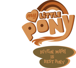 Size: 6890x6188 | Tagged: safe, artist:topas-art, edit, button mash, g4, absurd resolution, best pony, best pony logo, logo, logo edit, simple background, transparent background