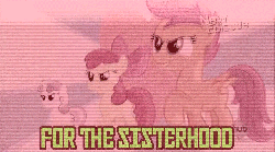 Size: 640x357 | Tagged: safe, apple bloom, scootaloo, sweetie belle, flight to the finish, g4, animated, cutie mark crusaders, female