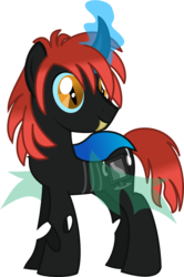 Size: 622x935 | Tagged: source needed, safe, artist:itoruna-the-platypus, oc, oc only, changeling, changeling oc, glasses, simple background, solo, transparent background, vector