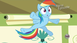 Size: 1280x720 | Tagged: safe, screencap, rainbow dash, flight to the finish, g4, female, flying, solo