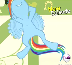 Size: 368x332 | Tagged: safe, screencap, rainbow dash, flight to the finish, g4, female, flying, solo