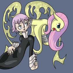 Size: 500x500 | Tagged: safe, artist:flailingandflailing, fluttershy, g4, crona, soul eater