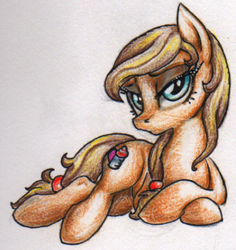 Size: 411x436 | Tagged: safe, artist:benrusk, oc, oc only, oc:cream heart, earth pony, pony, earth pony oc, female, mare, solo, traditional art