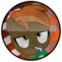 Size: 200x200 | Tagged: safe, artist:vinyl-unheart, button mash, earth pony, pony, g4, colt, foal, hat, juice box, male, propeller hat, solo