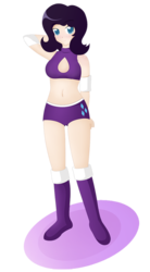 Size: 500x906 | Tagged: safe, artist:2kaze, rarity, human, g4, belly button, female, humanized, light skin, midriff, solo