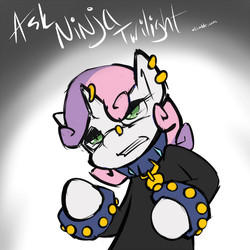 Size: 700x700 | Tagged: safe, artist:graphiclee, sweetie belle, g4, 30 minute art challenge, choker, collar, female, meanie belle, solo, spiked choker, spiked collar, spiked wristband, wristband