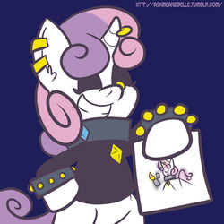 Size: 500x500 | Tagged: safe, artist:pembroke, sweetie belle, g4, 30 minute art challenge, female, meanie belle, solo