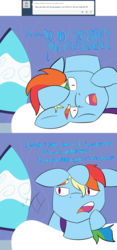 Size: 1280x2734 | Tagged: safe, rainbow dash, headless horse, ask headless dash, g4, ask, detachable head, disembodied head, female, headless, modular, solo, tumblr