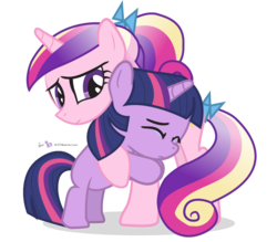 Size: 800x700 | Tagged: safe, artist:dm29, princess cadance, twilight sparkle, g4, crying, cute, duo, filly, hug, julian yeo is trying to murder us, simple background, transparent background