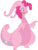 Size: 753x1000 | Tagged: safe, artist:skiddlezizkewl, pinkie pie, goodra, g4, crossover, female, pokefied, pokémon, simple background, slime, solo, species swap, transparent background