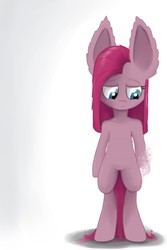 Size: 1000x1500 | Tagged: safe, artist:heir-of-rick, pinkie pie, earth pony, pony, semi-anthro, g4, bipedal, female, impossibly large ears, solo