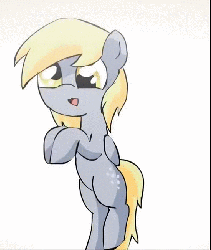 Size: 550x652 | Tagged: safe, artist:alfa995, derpy hooves, pony, ponies: the anthology 3, g4, :3, animated, bipedal, cute, daaaaaaaaaaaw, dancing, derpabetes, eyes closed, female, frame by frame, hnnng, loop, macross frontier, nyan, nyan nyan dance, open mouth, parody, smiling, solo, weapons-grade cute, youtube link