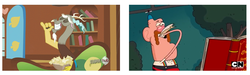 Size: 1000x300 | Tagged: safe, discord, g4, bibliovore, book, comparison, paper, uncle grandpa