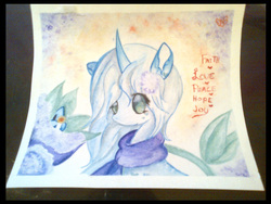 Size: 2592x1944 | Tagged: safe, artist:ambercatlucky2, oc, oc only, pony, unicorn, curved horn, horn, solo