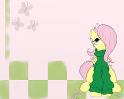 Size: 1024x819 | Tagged: safe, artist:queen-ystella, fluttershy, g4, clothes, female, solo, sweater, sweatershy, turtleneck