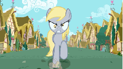 Size: 576x324 | Tagged: safe, artist:oblivionfall, derpy hooves, pegasus, pony, epic rage time, g4, animated, female, mare, solo