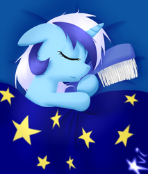 Size: 510x600 | Tagged: safe, artist:avialexis25, minuette, pony, unicorn, g4, female, sleeping, solo, toothbrush