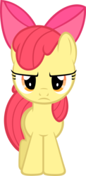 Size: 629x1289 | Tagged: safe, artist:zacatron94, apple bloom, g4, female, simple background, solo, transparent background, vector