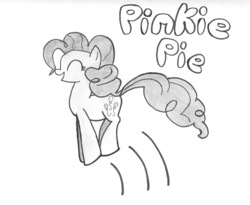 Size: 5923x4854 | Tagged: safe, artist:rofljay, pinkie pie, g4, absurd resolution, female, monochrome, solo