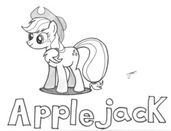 Size: 6281x4800 | Tagged: safe, artist:rofljay, applejack, g4, absurd resolution, female, monochrome, solo