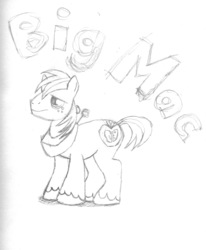 Size: 4834x5866 | Tagged: safe, artist:rofljay, big macintosh, earth pony, pony, g4, absurd resolution, male, monochrome, solo, stallion