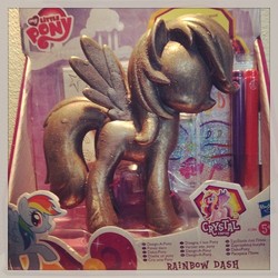 Size: 640x640 | Tagged: safe, artist:kaosengel, rainbow dash, g4, bronze, craft, female, irl, photo, sculpture, toy