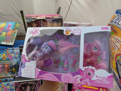 Size: 4320x3240 | Tagged: safe, cheerilee (g3), pinkie pie (g3), alicorn, pony, g3, g3.5, beer, bootleg, my sweet pony, rush airily, toy