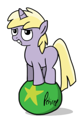 Size: 700x1024 | Tagged: safe, artist:fimflamfilosophy, dinky hooves, g4, ball, female, solo