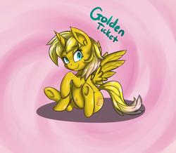 Size: 2088x1821 | Tagged: safe, artist:vicse, oc, oc only, oc:ticket, alicorn, pony, alicorn oc, solo