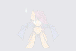 Size: 400x268 | Tagged: safe, artist:darkflame75, scootaloo, bat pony, pony, g4, animated, bat ponified, moon, race swap, scootabat, solo, student of the night, transformation