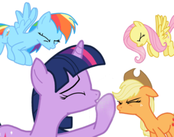 Size: 3808x3000 | Tagged: safe, artist:proponypal, applejack, fluttershy, rainbow dash, twilight sparkle, g4, fetish, group, high res, sneezing, sneezing fetish