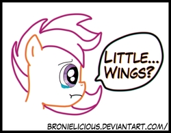 Size: 1133x881 | Tagged: safe, artist:bronielicious, scootaloo, flight to the finish, g4, fanfic art