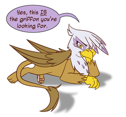 Size: 500x466 | Tagged: safe, artist:gilded-wings, gilda, griffon, g4, female, solo, tumblr