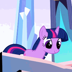 Size: 500x500 | Tagged: safe, artist:dtkraus, edit, edited screencap, screencap, twilight sparkle, pony, unicorn, g4, the crystal empire, animated, bipedal, clapping, creepy, cropped, evil, evil grin, evil wanker, eyes closed, female, floppy ears, gendo pose, glare, grin, hooves together, just as planned, mare, pure unfiltered evil, rapeface, scheming, shrunken pupils, slasher smile, smiling, smirk, solo, unicorn twilight