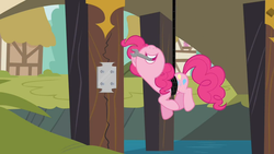 Size: 1366x768 | Tagged: safe, screencap, pinkie pie, g4, it's about time, female, solo