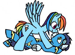 Size: 657x480 | Tagged: safe, artist:closer-to-the-sun, rainbow dash, soarin', g4, female, male, ship:soarindash, shipping, straight