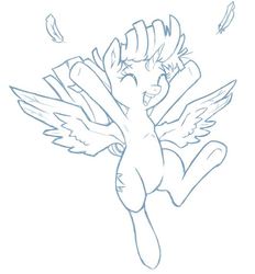 Size: 531x572 | Tagged: safe, artist:nohooves, twilight sparkle, alicorn, pony, g4, falling, feather, female, happy, princess, solo, twilight sparkle (alicorn), wings