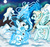 Size: 939x881 | Tagged: safe, artist:seriousdog, braid, disney, elsa, frozen (movie), magic, olaf, ponified, snow, snowpony